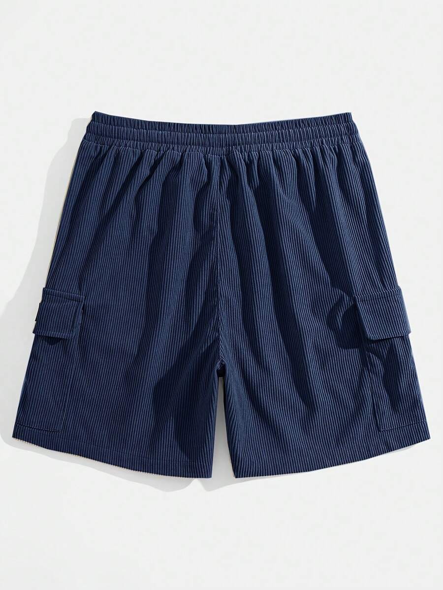 Short cargo en velours côtelé avec cordon de serrage pour homme – Utilitaire décontracté