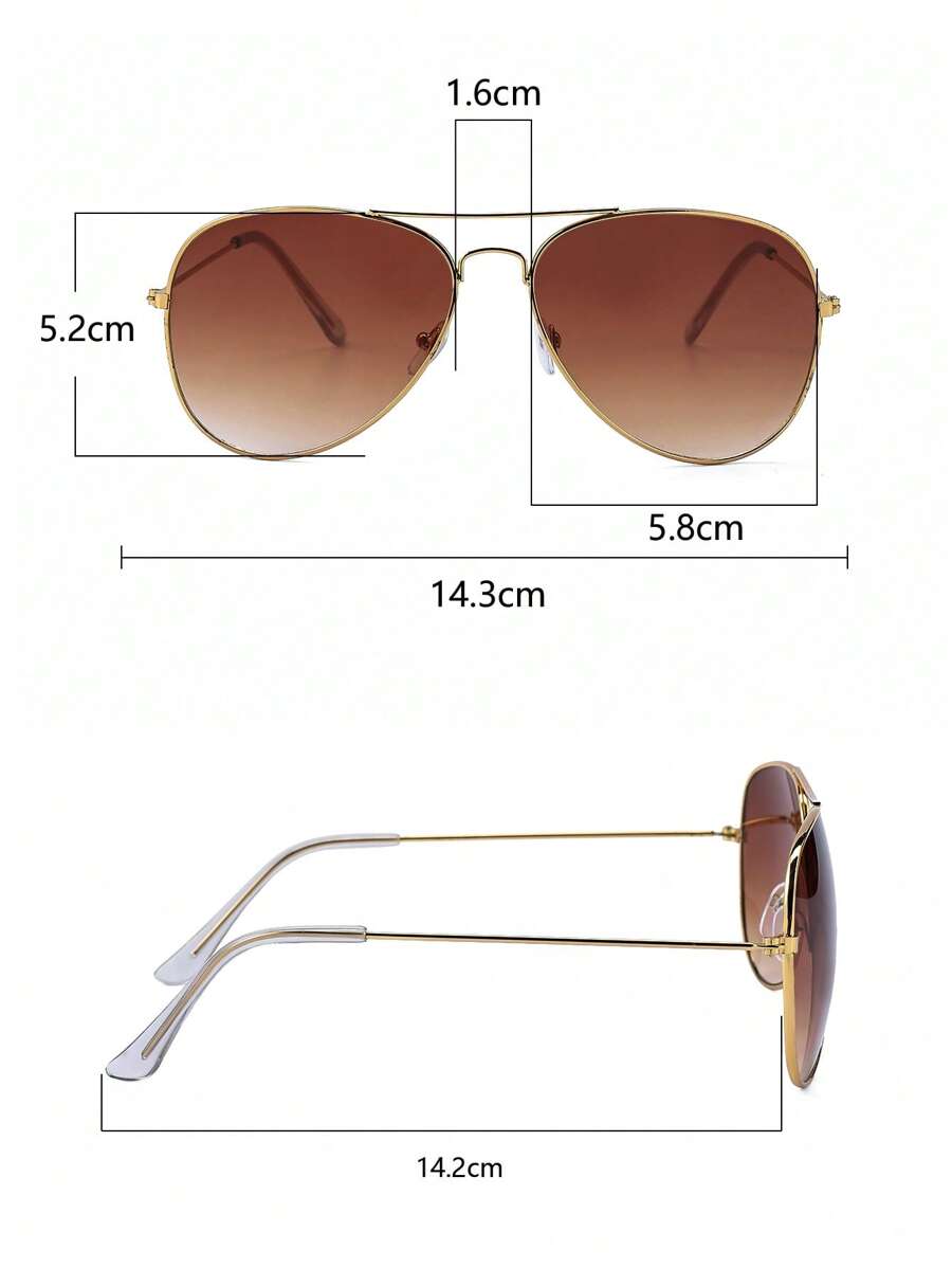 Lunettes de soleil rétro à double pont en métal – Style denim western des années 90