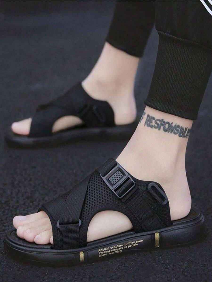 Sandales de pêcheur durables à enfiler – Tenue de plage décontractée pour homme