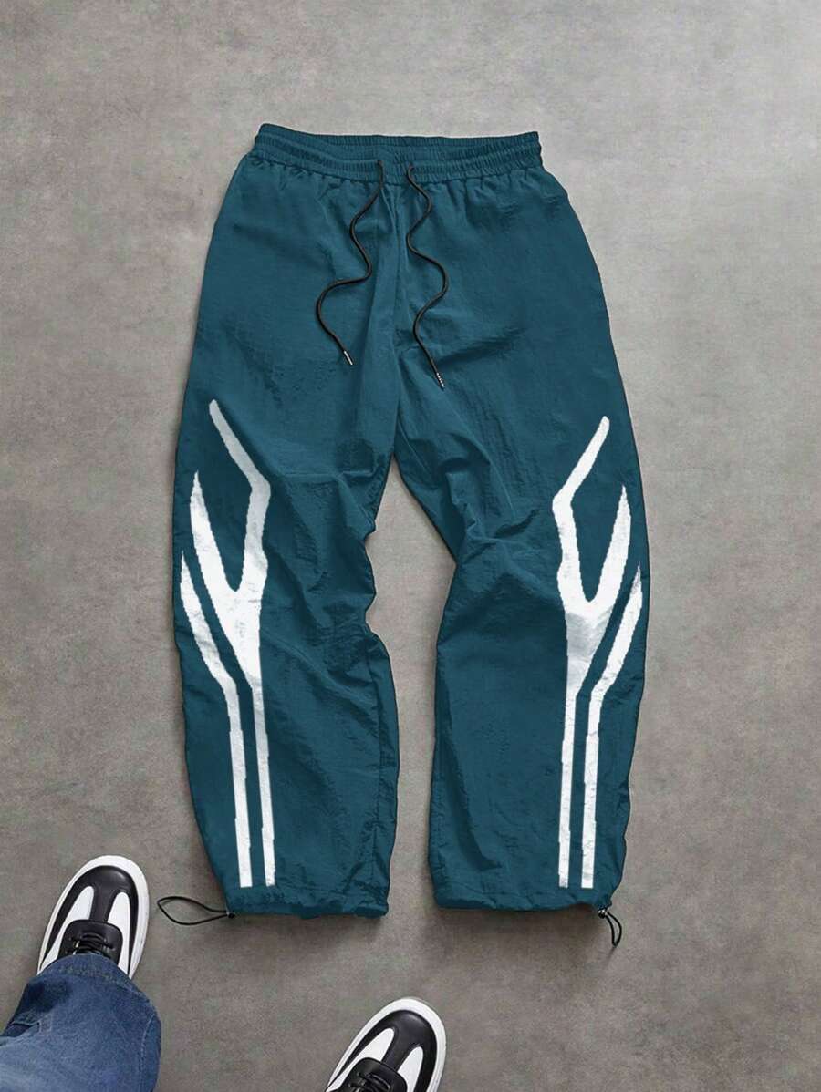 Pantalon de survêtement court à blocs de couleurs avec cordon de serrage à la taille