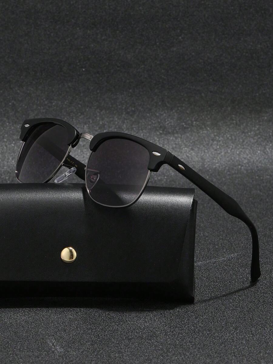 Lunettes de soleil à monture métallique avec verres réfléchissants dégradés