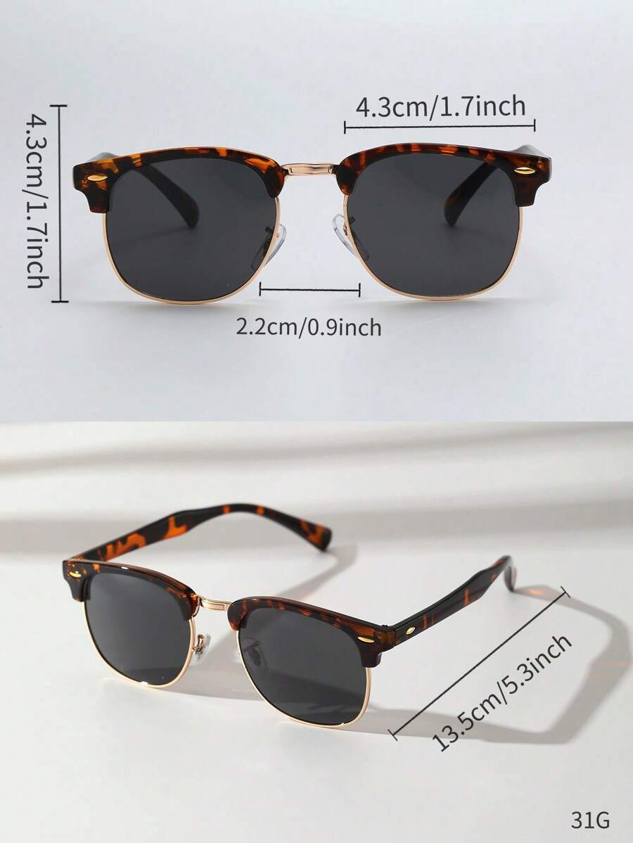Lunettes de soleil à monture métallique avec verres réfléchissants dégradés