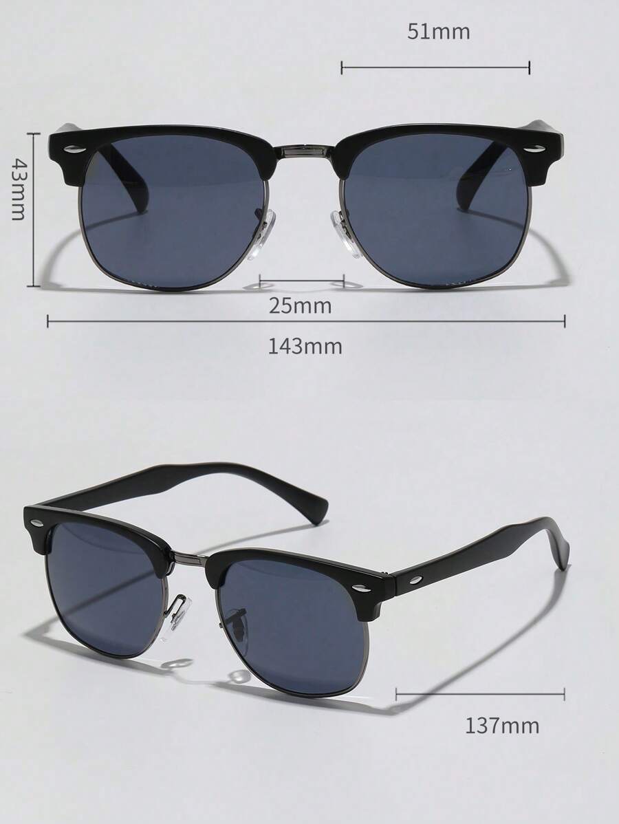 Lunettes de soleil à monture métallique avec verres réfléchissants dégradés