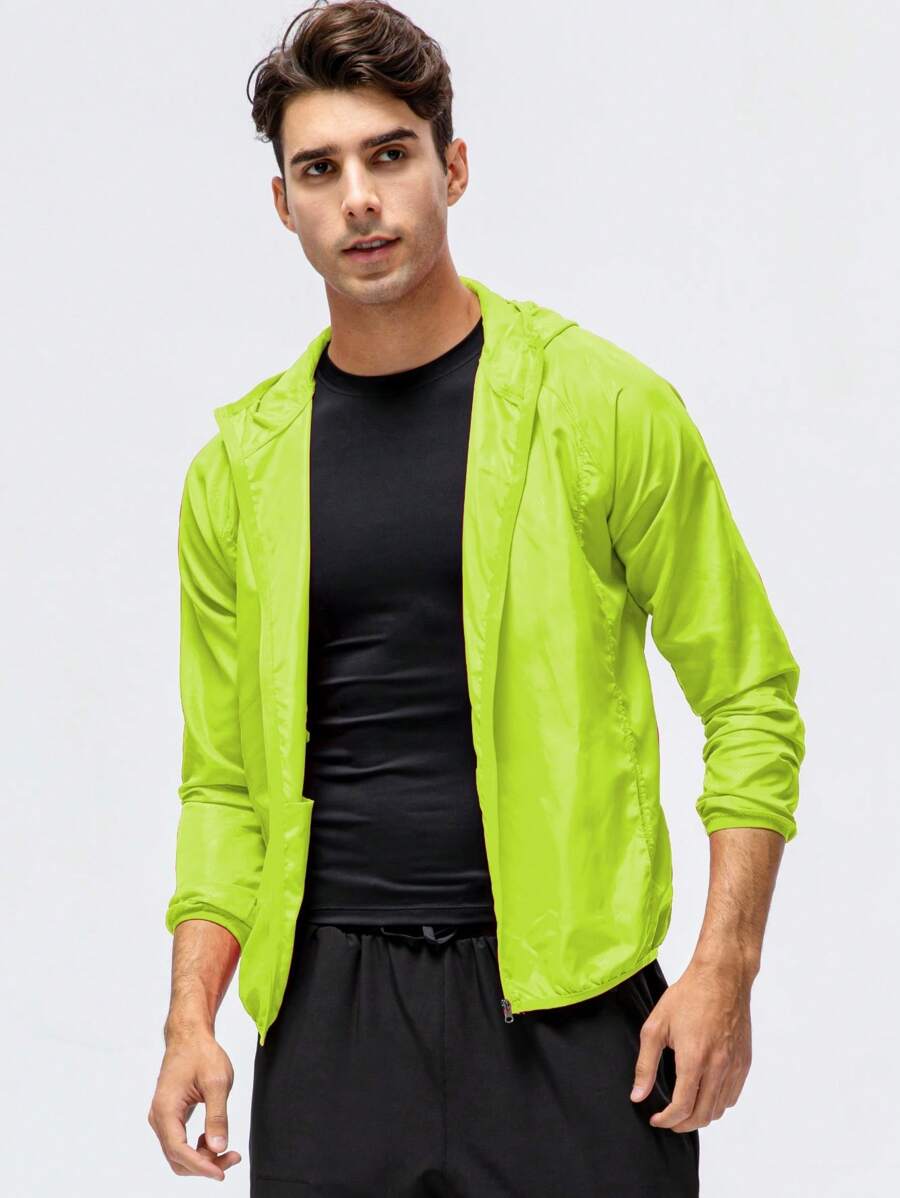 Veste coupe-vent décontractée, résistante à l'eau et à séchage rapide