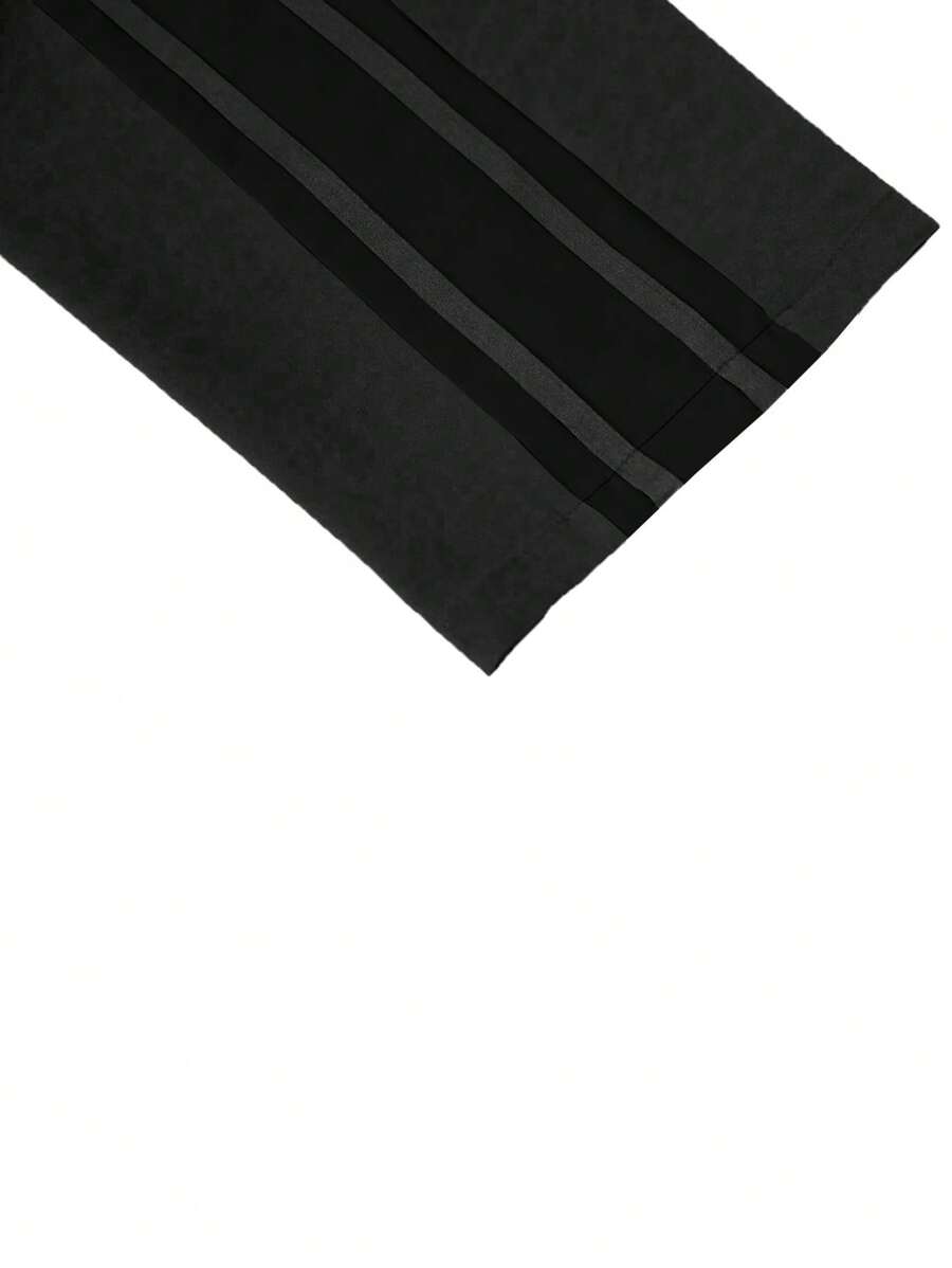 Pantalon d'été ample et respirant pour homme, coupe droite, avec bandes latérales