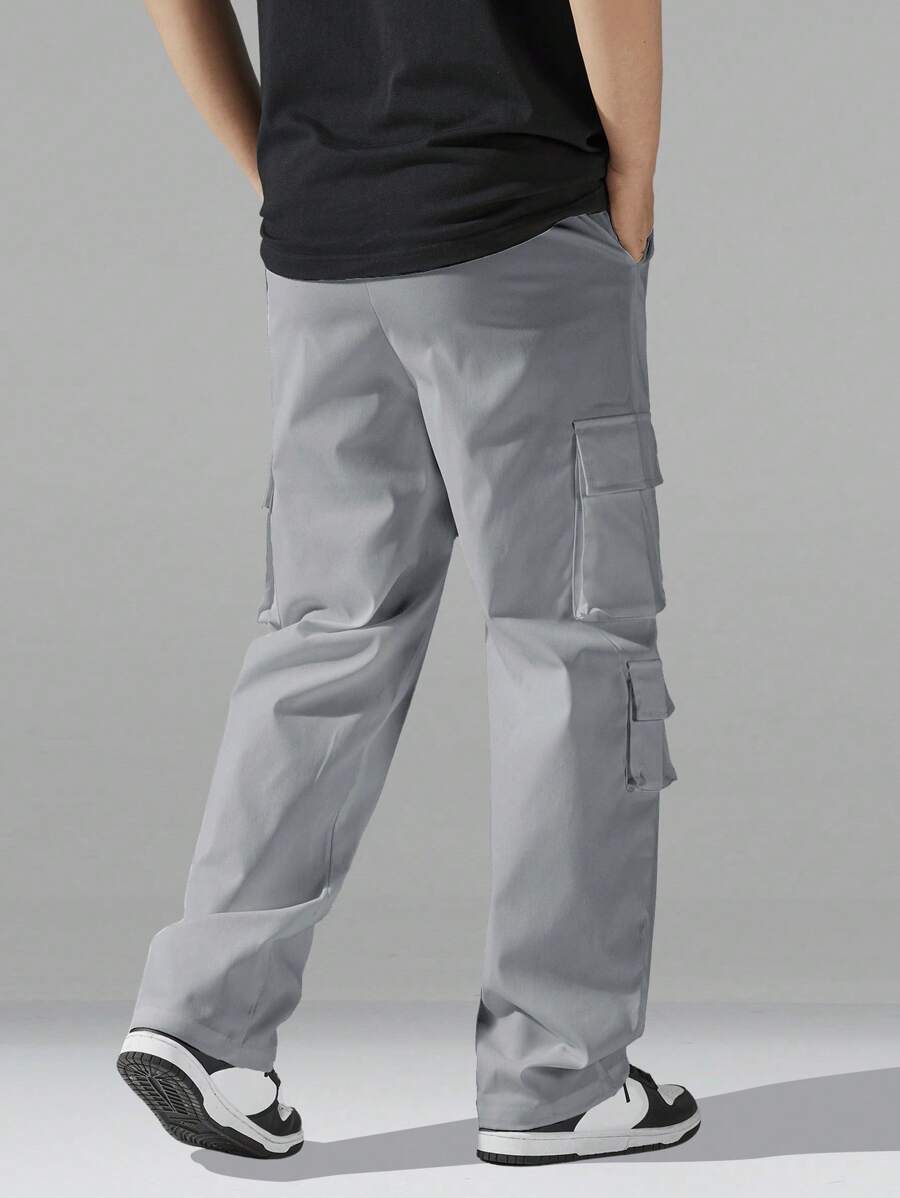 Pantalon cargo utilitaire baggy streetwear avec cordon de serrage