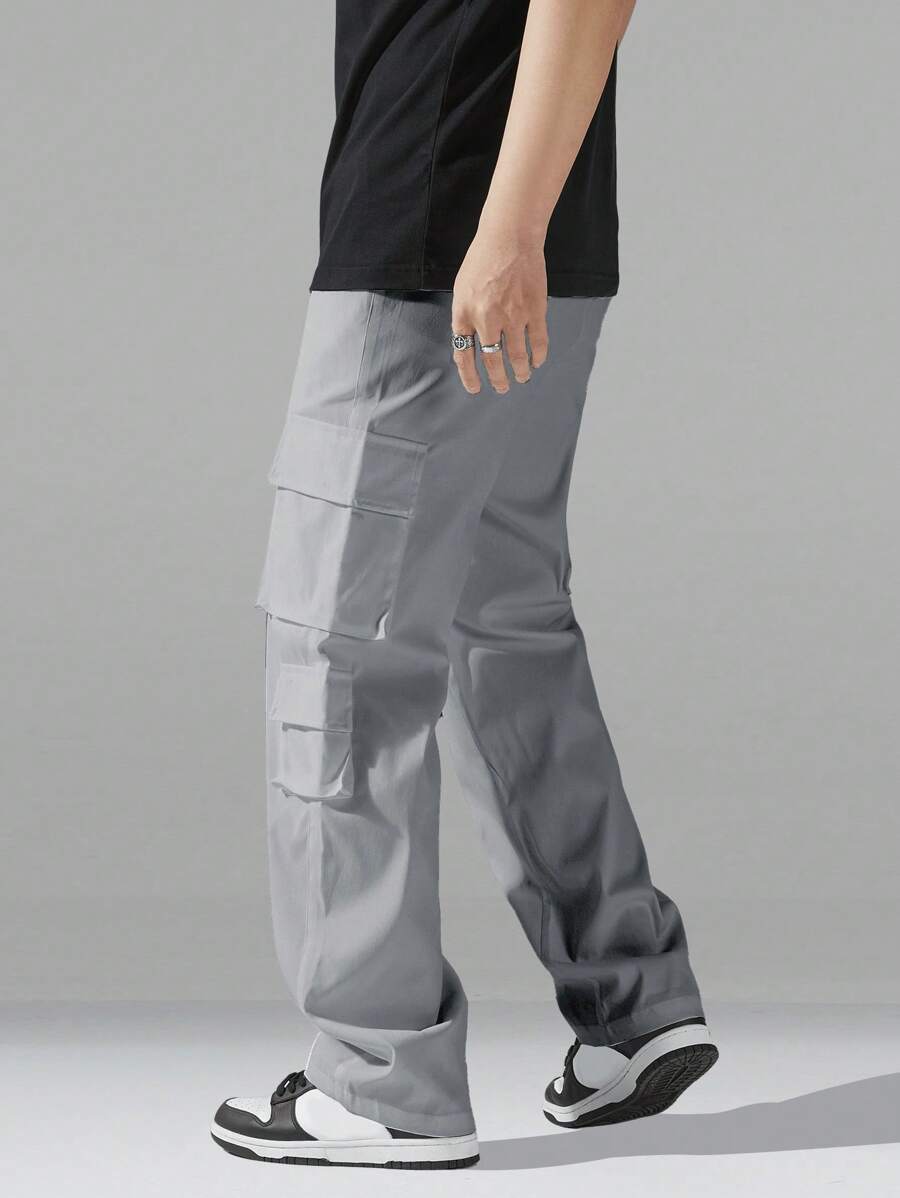 Pantalon cargo utilitaire baggy streetwear avec cordon de serrage