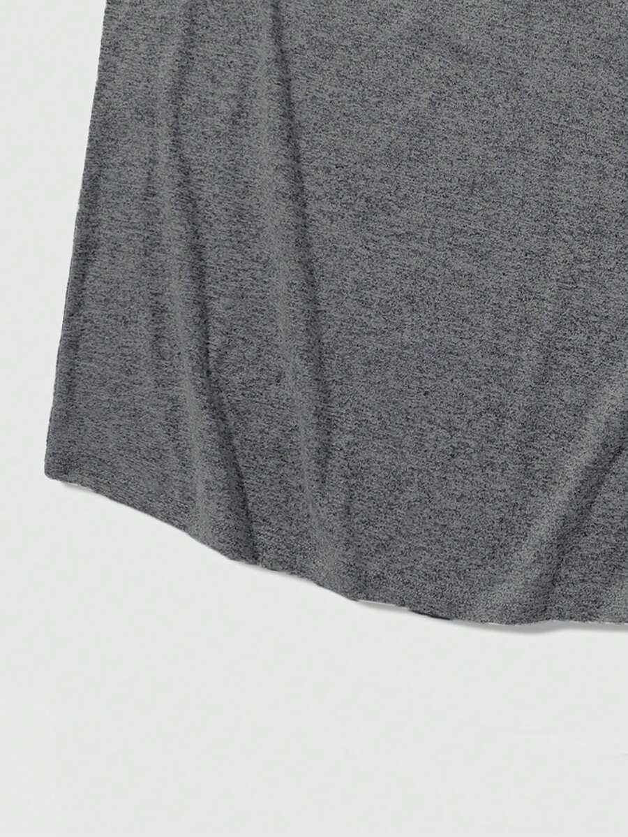 Chemise sans manches à col rond de couleur unie pour homme