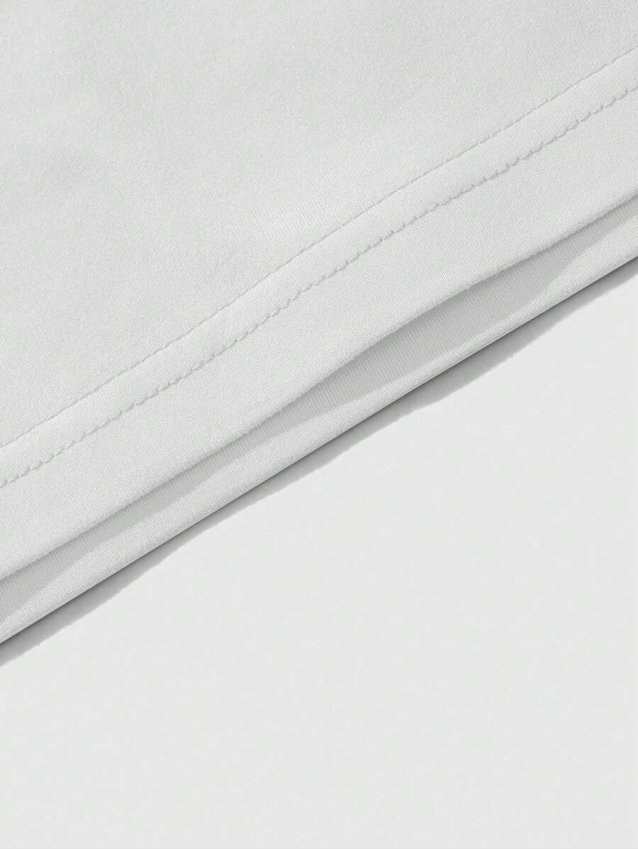 Chemise sans manches à col rond de couleur unie pour homme