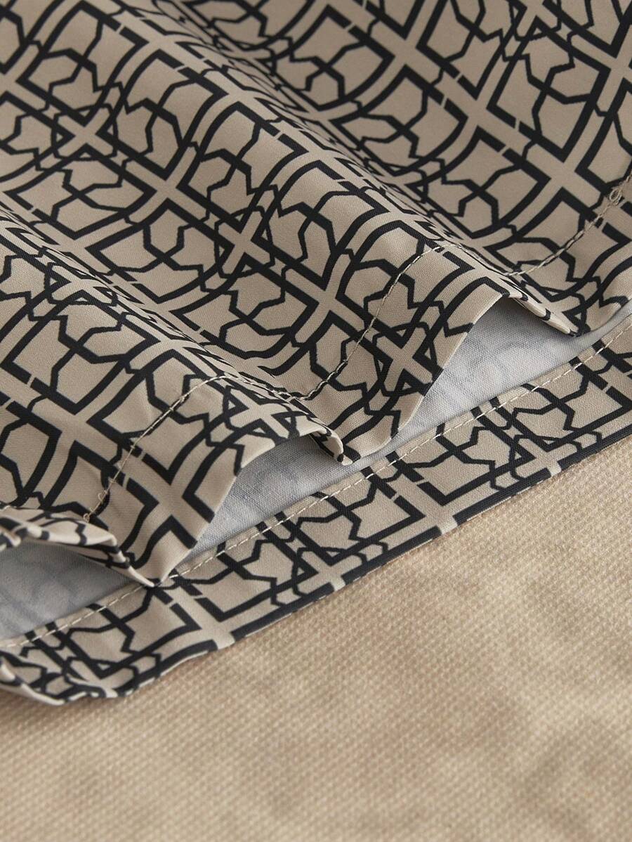 Shorts courts imprimés avec taille à cordon pour hommes décontractés