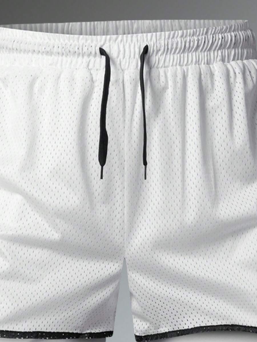 Shorts de sport doublés séchage rapide avec taille élastique imprimé