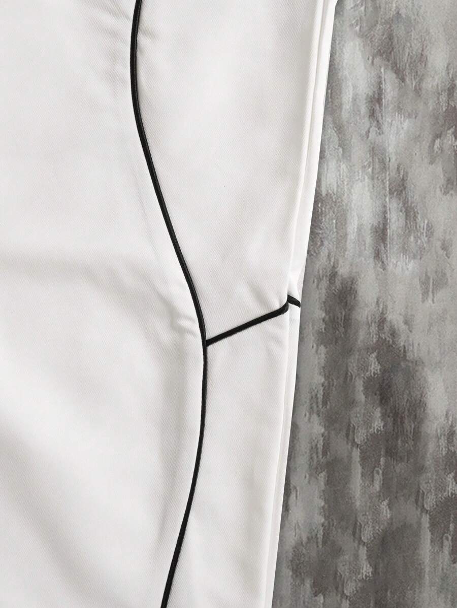 Pantalon de survêtement décontracté à bordure contrastée pour homme