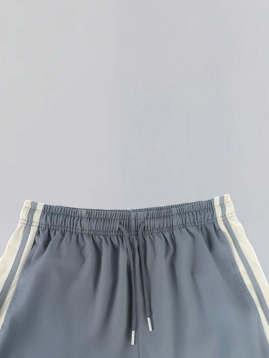 Pantalon d'été ample et respirant pour homme, coupe droite, avec bandes latérales