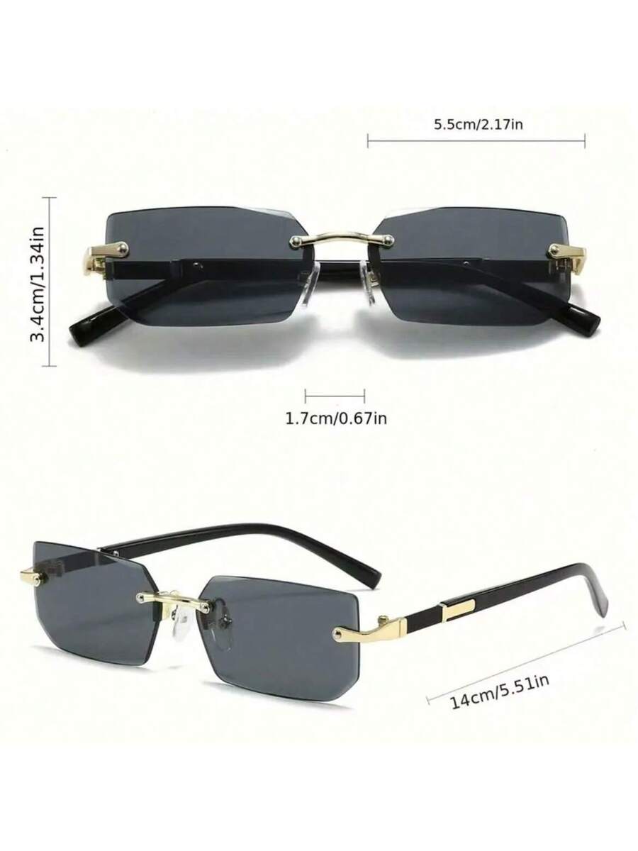Lunettes de soleil rondes noires en métal pour homme – Accessoire de mode punk vintage
