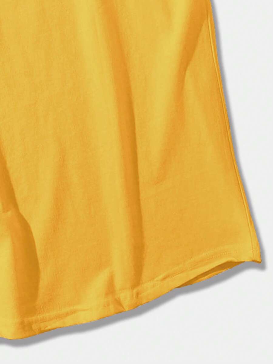 Chemise sans manches à col rond de couleur unie pour homme