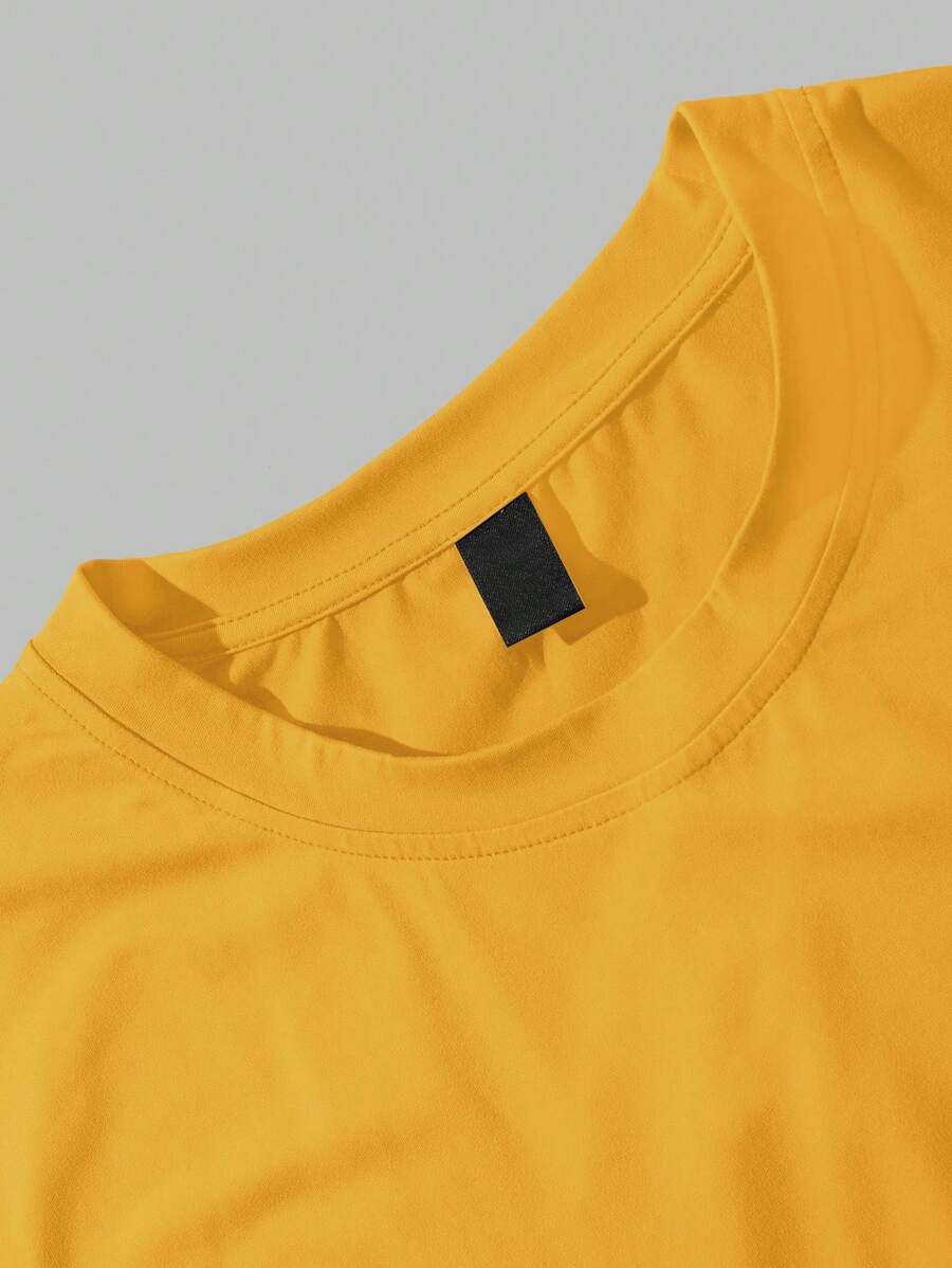 Chemise sans manches à col rond de couleur unie pour homme