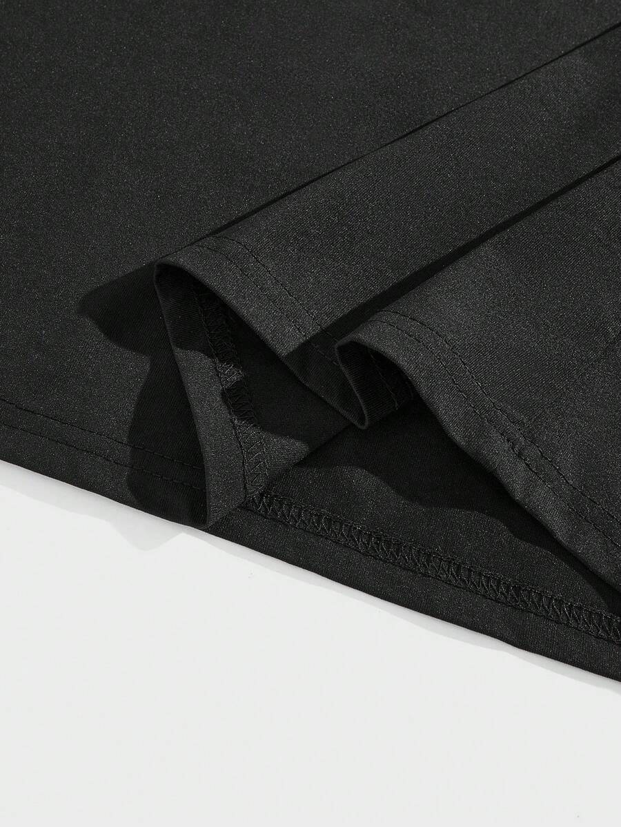 Chemise décontractée sans manches imprimée avec lettre graphique