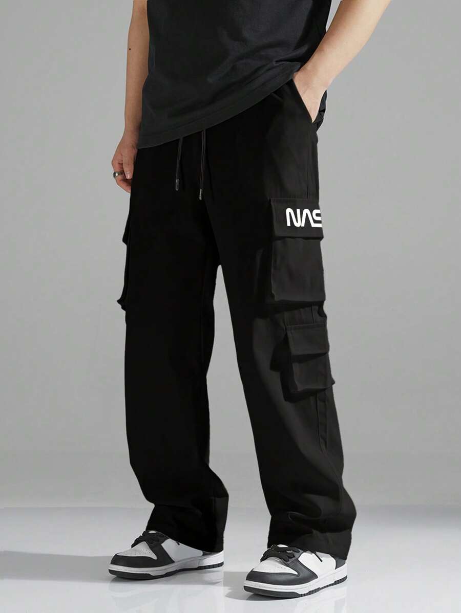 Pantalon cargo utilitaire baggy streetwear avec cordon de serrage