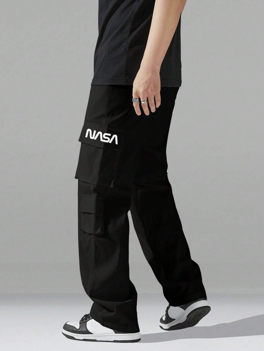 Pantalon cargo utilitaire baggy streetwear avec cordon de serrage