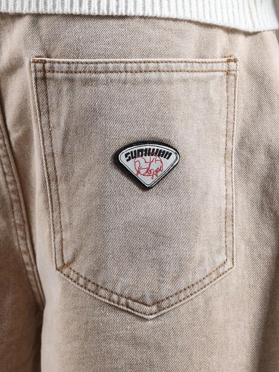 Bermuda en denim style charpentier – Coupe ample pour homme
