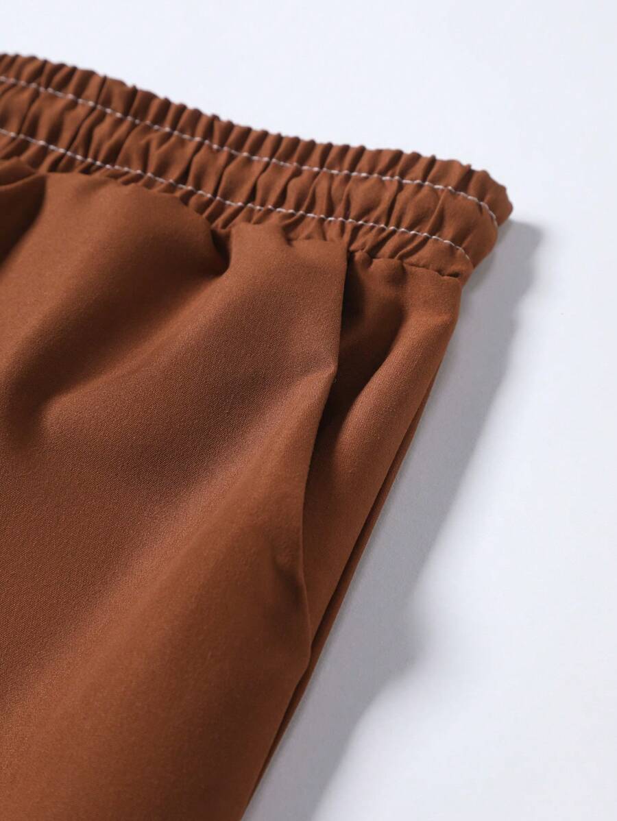 Tenue d'été décontractée à rayures deux ensembles pour hommes