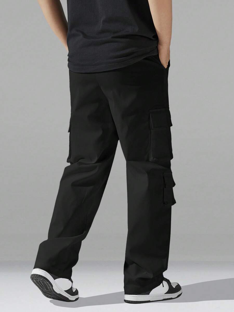 Pantalon cargo utilitaire baggy streetwear avec cordon de serrage