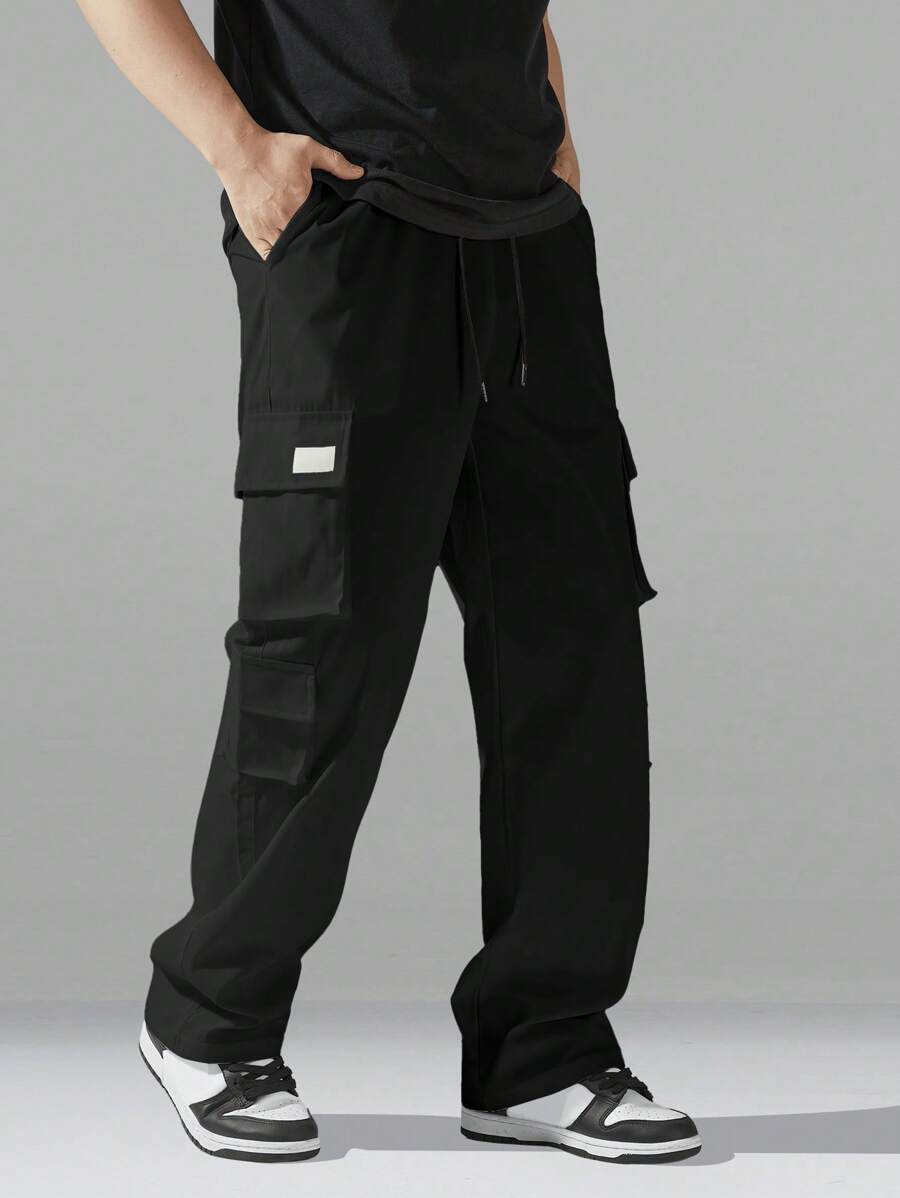 Pantalon cargo utilitaire baggy streetwear avec cordon de serrage