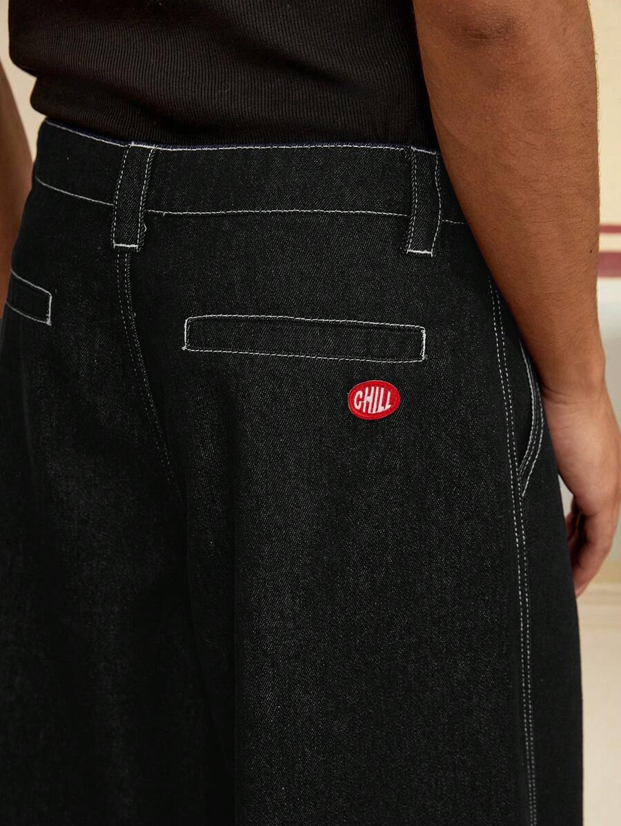 Bermuda en denim décontracté pour homme – Coupe streetwear ample