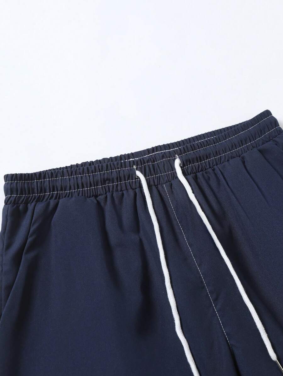 Tenue d'été décontractée à rayures deux ensembles pour hommes