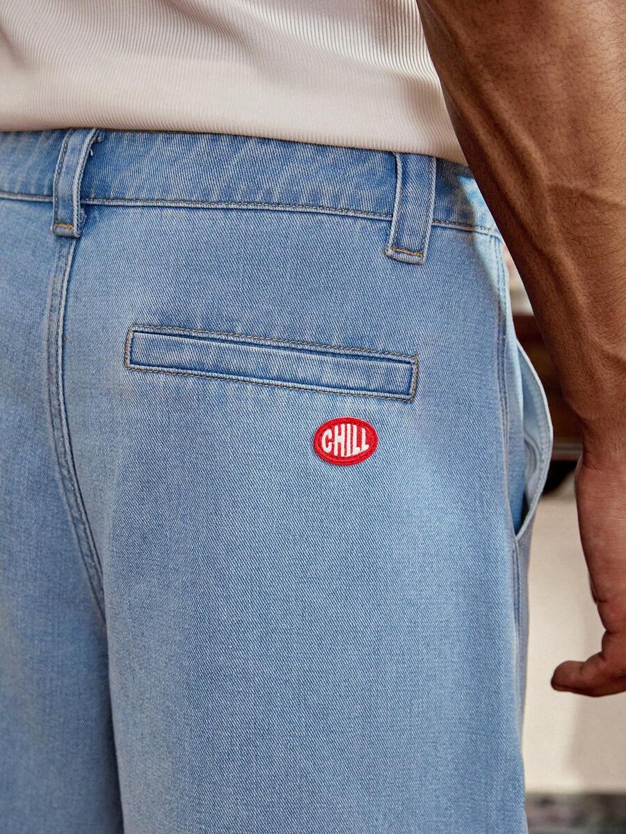 Bermuda en denim décontracté pour homme – Coupe streetwear ample