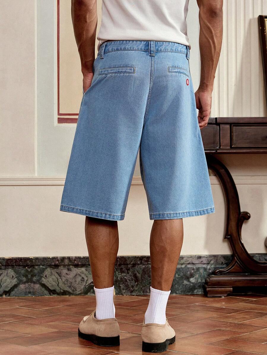 Bermuda en denim décontracté pour homme – Coupe streetwear ample