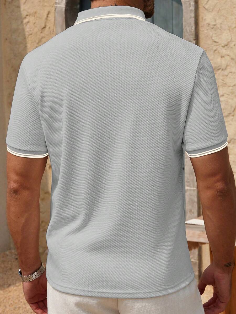 Polo uni à manches courtes - Mode décontractée pour homme en été