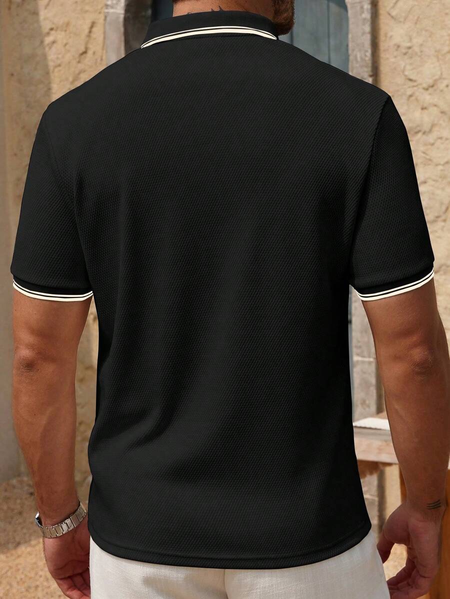 Polo uni à manches courtes - Mode décontractée pour homme en été