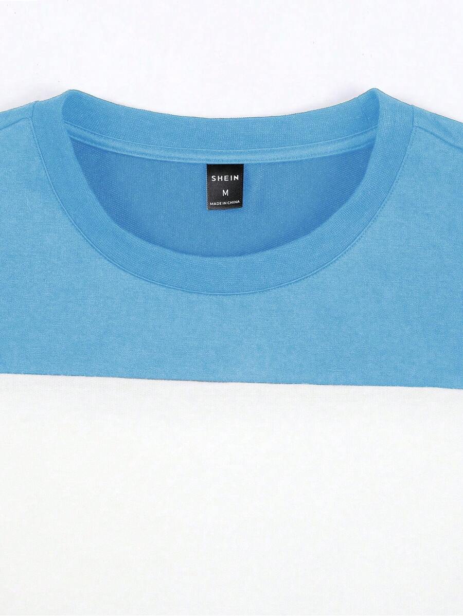 Chemise rayée à manches courtes et col rond - Décontractée pour un usage quotidien