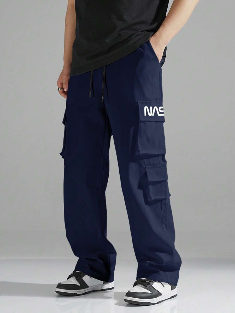 Pantalon cargo utilitaire baggy streetwear avec cordon de serrage