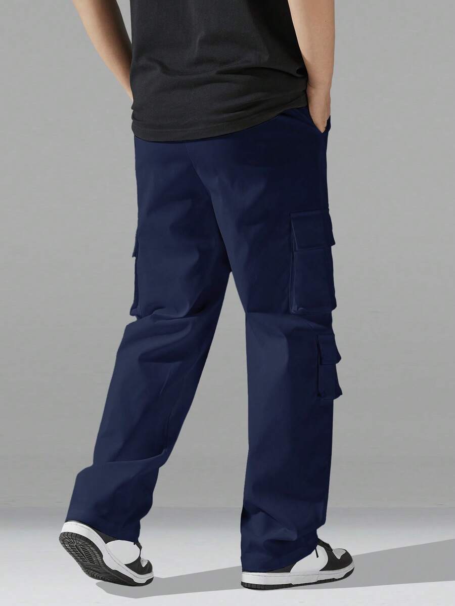 Pantalon cargo utilitaire baggy streetwear avec cordon de serrage