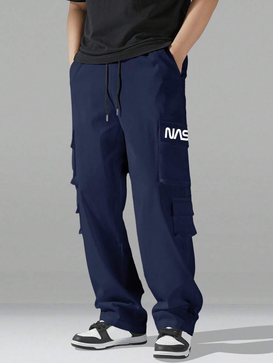 Pantalon cargo utilitaire baggy streetwear avec cordon de serrage