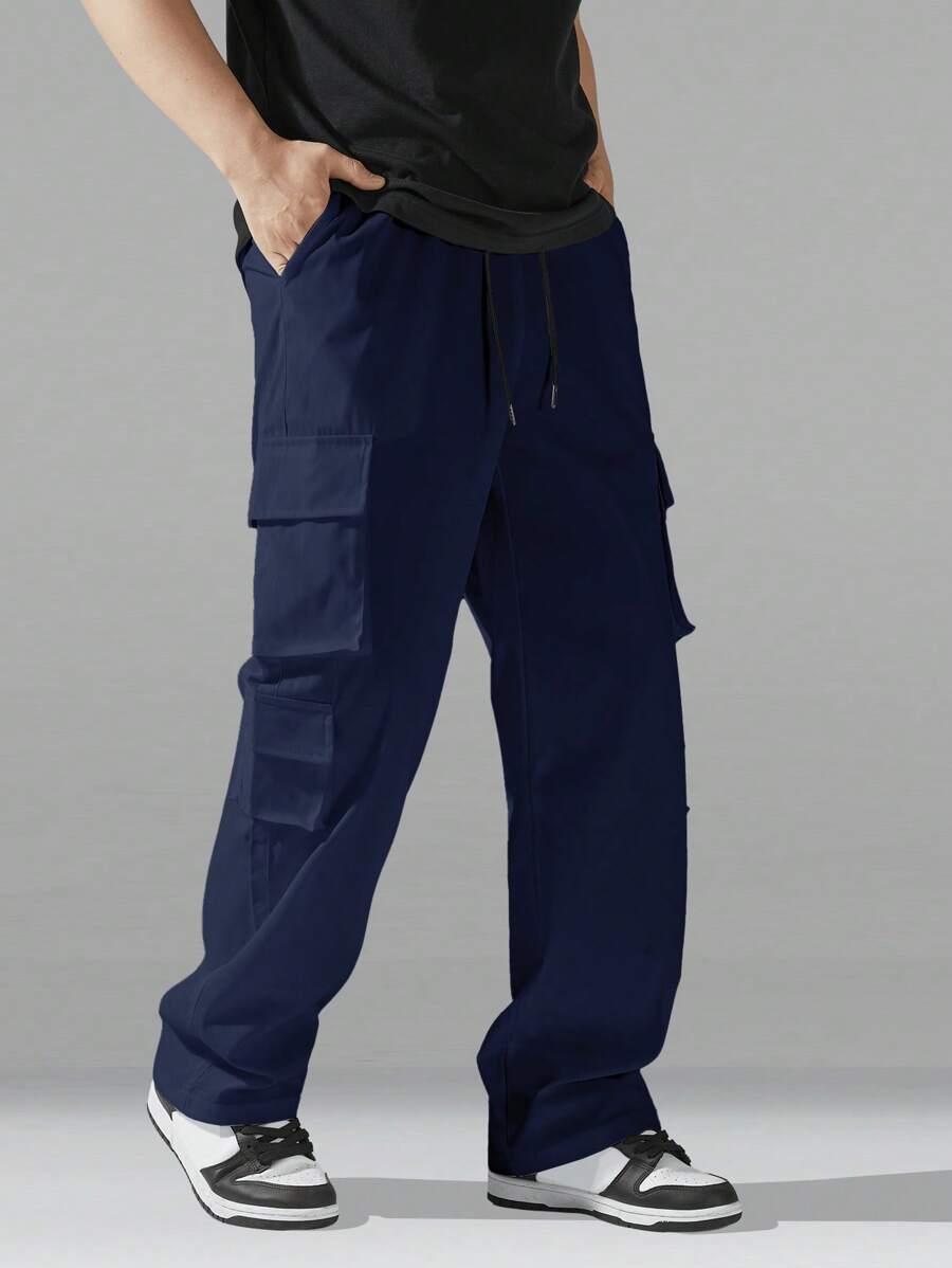 Pantalon cargo utilitaire baggy streetwear avec cordon de serrage