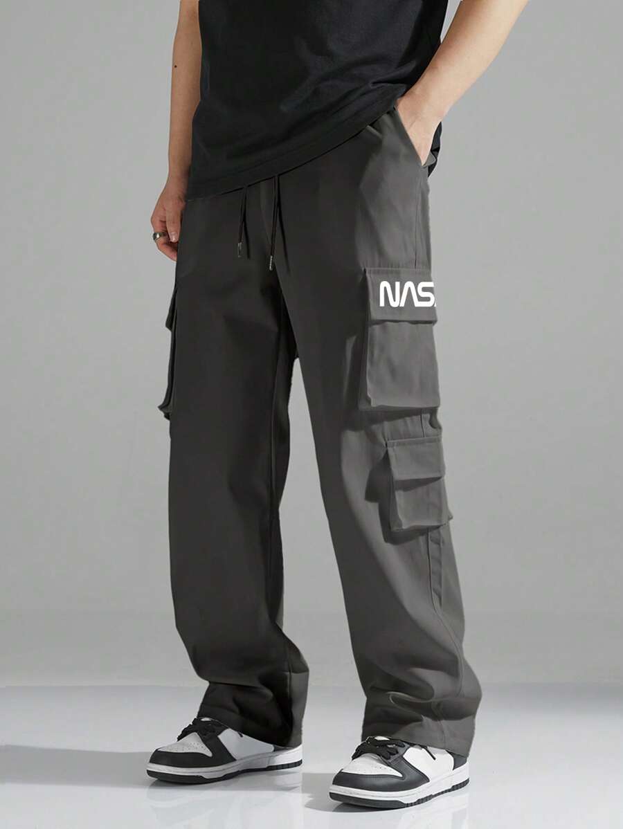 Pantalon cargo utilitaire baggy streetwear avec cordon de serrage