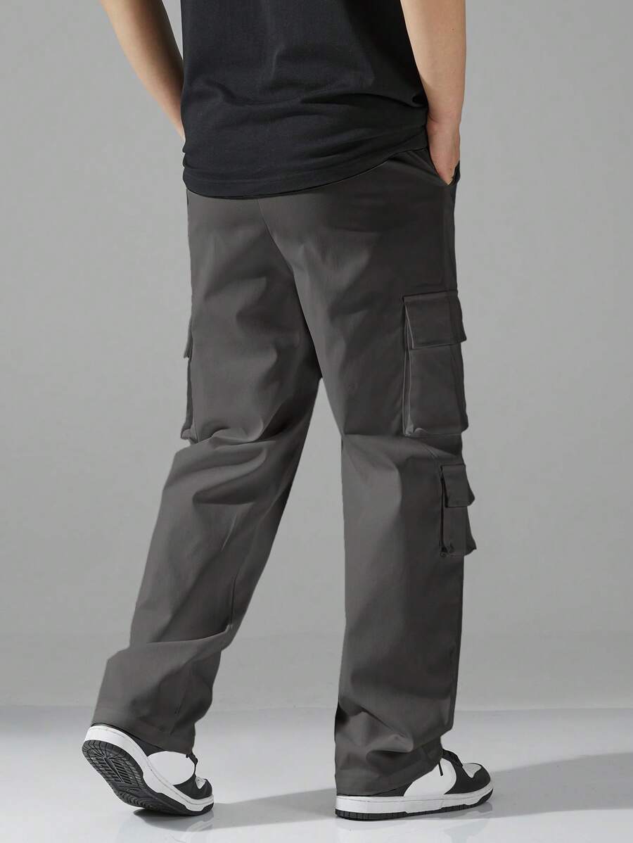 Pantalon cargo utilitaire baggy streetwear avec cordon de serrage