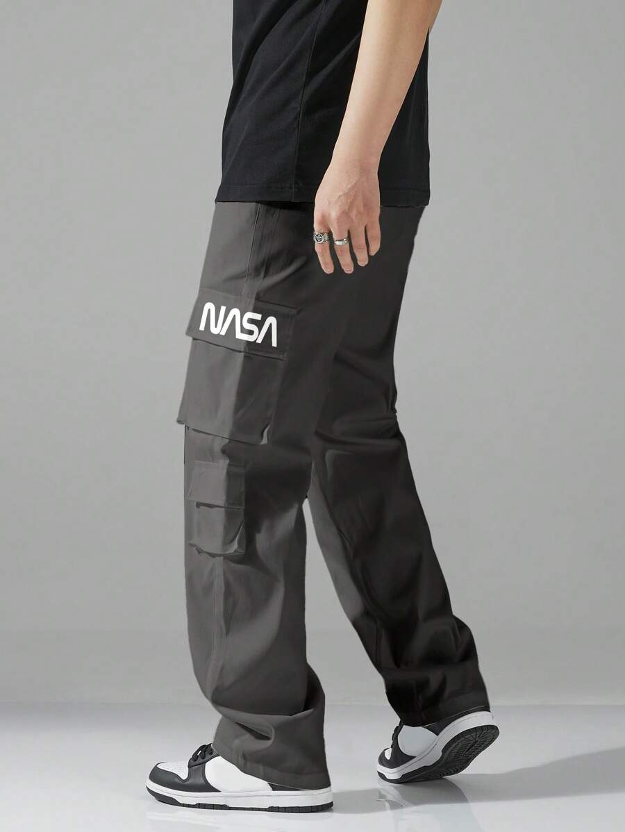 Pantalon cargo utilitaire baggy streetwear avec cordon de serrage
