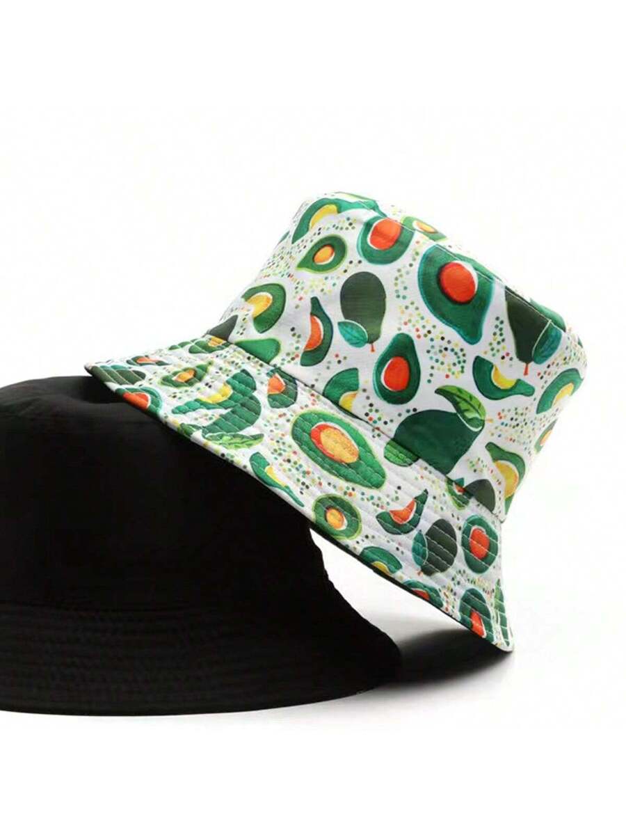Chapeaux bobs réversible à imprimé lettres pour pare-soleil – Vêtements d'été unisexes