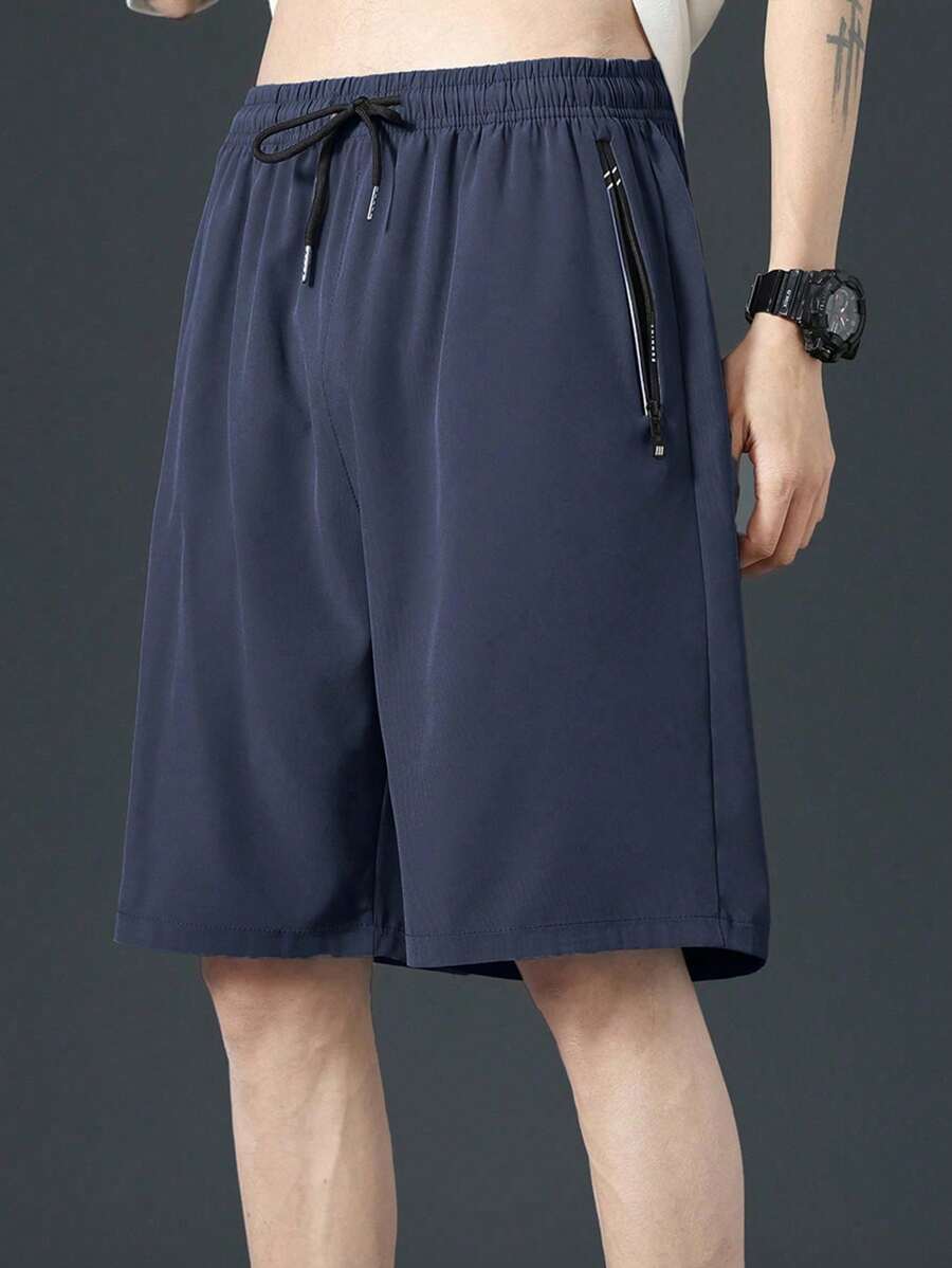 Bermuda taille haute à cordon de serrage et séchage rapide – Coupe athlétique pour homme