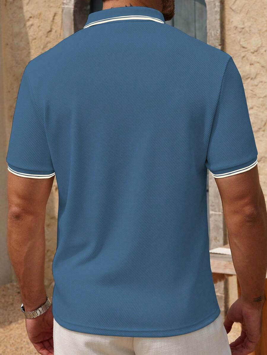 Polo uni à manches courtes - Mode décontractée pour homme en été
