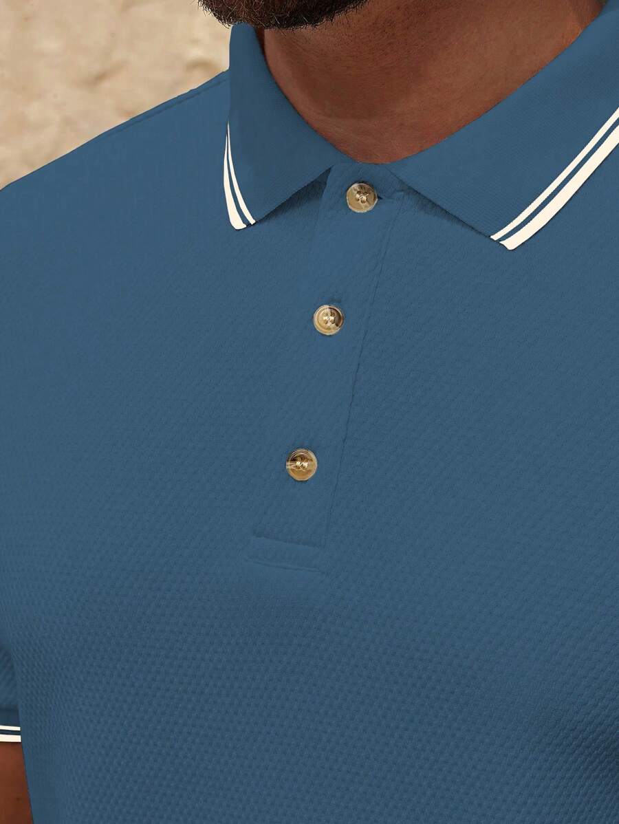 Polo uni à manches courtes - Mode décontractée pour homme en été