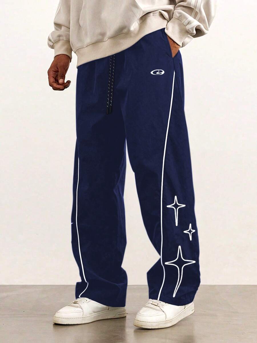 Pantalon de survêtement élégant avec patchs contrastés pour hommes