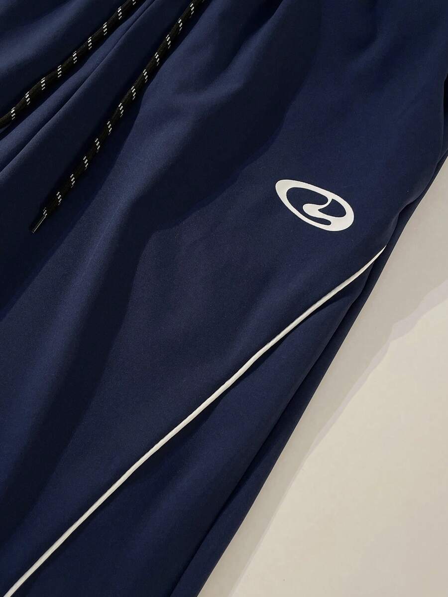Pantalon de survêtement élégant avec patchs contrastés pour hommes
