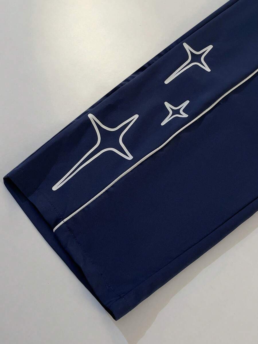 Pantalon de survêtement élégant avec patchs contrastés pour hommes