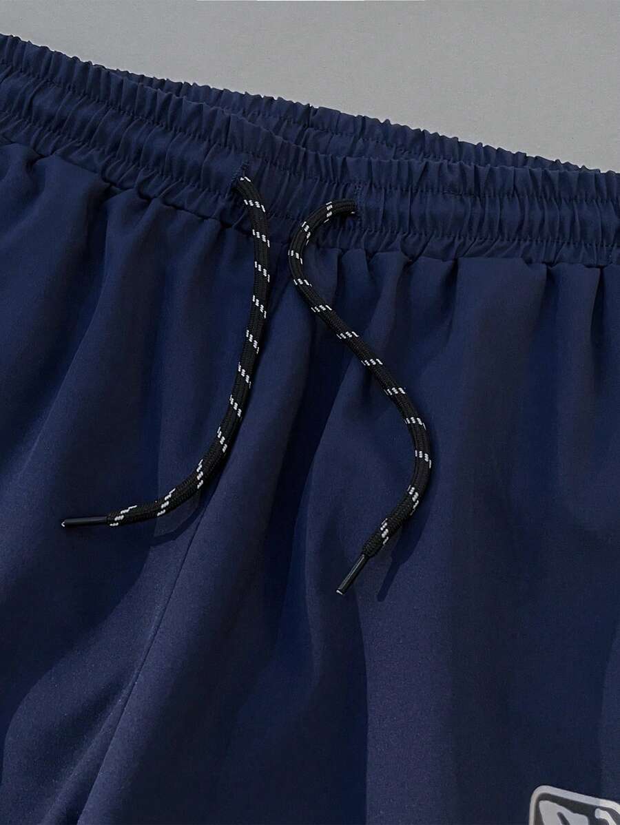 Pantalon de survêtement élégant avec patchs contrastés pour hommes