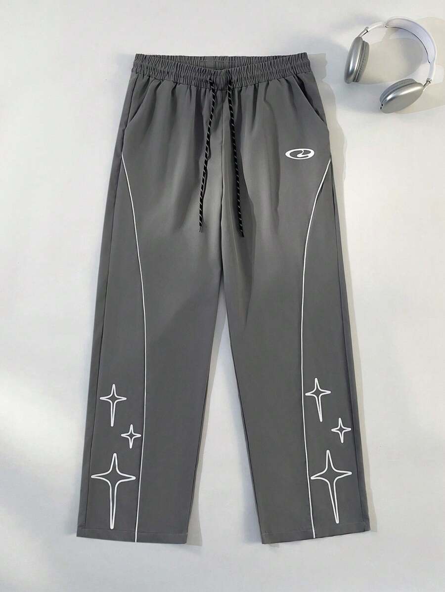 Pantalon de survêtement élégant avec patchs contrastés pour hommes